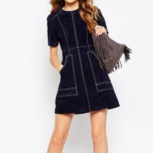 ASOS SUEDE MINI DRESS SZ 12